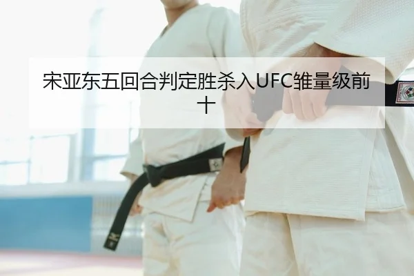 宋亚东五回合判定胜杀入UFC雏量级前十